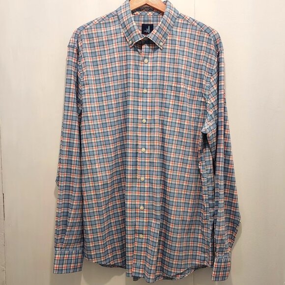 johnnie-O Other - Johnnie O Mens‎ Lightweight Cotton Check Plaid Button Down Flannel Size Large